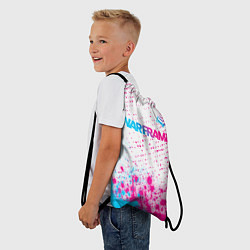 Рюкзак-мешок Warframe neon gradient style: символ сверху, цвет: 3D-принт — фото 2