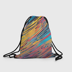 Рюкзак-мешок Разноцветные брызги жёлтые и голубые, цвет: 3D-принт