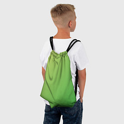 Рюкзак-мешок Градиент - зеленый лайм, цвет: 3D-принт — фото 2