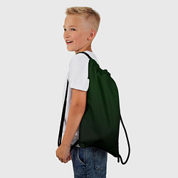 Рюкзак-мешок Тёмный лесной зелёный градиент, цвет: 3D-принт — фото 2