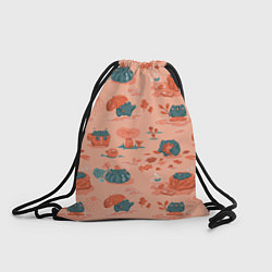 Рюкзак-мешок Осенние лягушки, цвет: 3D-принт