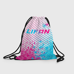 Рюкзак-мешок Lifan neon gradient style: символ сверху, цвет: 3D-принт