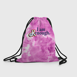 Рюкзак-мешок I am kenough - розовый тай-дай, цвет: 3D-принт