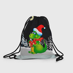 Рюкзак-мешок Дракон в новогоднюю ночь, цвет: 3D-принт