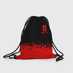 Рюкзак-мешок Rainbow Six красные краски, цвет: 3D-принт