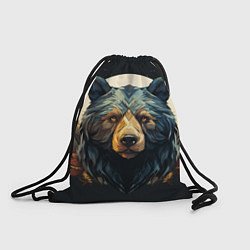 Рюкзак-мешок Арт осенний медведь, цвет: 3D-принт