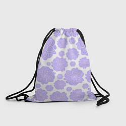 Рюкзак-мешок Крупные стилизованные цветы, цвет: 3D-принт