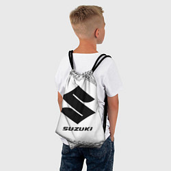 Рюкзак-мешок Suzuki speed на светлом фоне со следами шин, цвет: 3D-принт — фото 2
