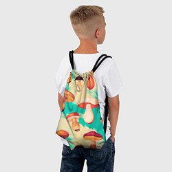 Рюкзак-мешок Грибы в небе паттерн, цвет: 3D-принт — фото 2