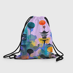 Рюкзак-мешок Фантазийный японский паттерн, цвет: 3D-принт