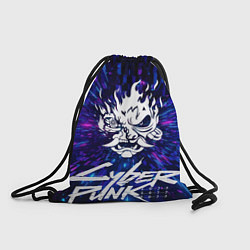 Рюкзак-мешок Cyberpunk 2077: samurai blue, цвет: 3D-принт