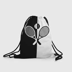 Мешок для обуви Теннис - чёрно белое