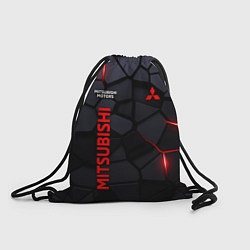 Рюкзак-мешок Mitsubishi черные плиты с эффектом свечения, цвет: 3D-принт