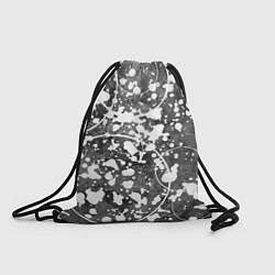 Рюкзак-мешок Абстракция - круги на сером, цвет: 3D-принт