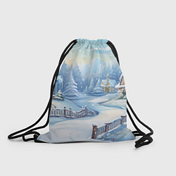 Рюкзак-мешок Снежная тропинка, цвет: 3D-принт