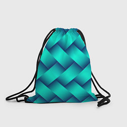 Рюкзак-мешок Бирюзовое переплетение, цвет: 3D-принт