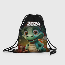 Рюкзак-мешок Милый дракон 2024 символ года, цвет: 3D-принт
