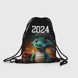 Рюкзак-мешок Новый год 2024 символ года, цвет: 3D-принт