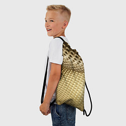 Рюкзак-мешок Золотая сетка абстракция, цвет: 3D-принт — фото 2