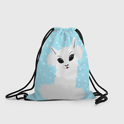 Рюкзак-мешок Лама - альпака в наушниках, цвет: 3D-принт
