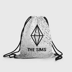 Рюкзак-мешок The Sims glitch на светлом фоне, цвет: 3D-принт