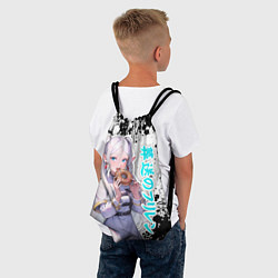 Рюкзак-мешок Фрирен - поедает пончик, цвет: 3D-принт — фото 2