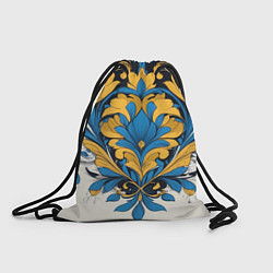 Рюкзак-мешок Желто-синий букет, цвет: 3D-принт