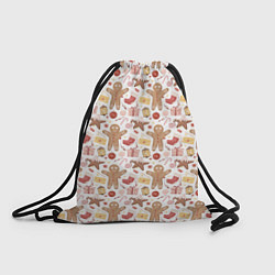 Рюкзак-мешок Пряничный человечек, цвет: 3D-принт