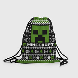 Рюкзак-мешок Minecraft christmas sweater, цвет: 3D-принт