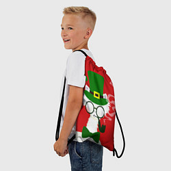 Рюкзак-мешок Лама - альпака в день Патрика, цвет: 3D-принт — фото 2