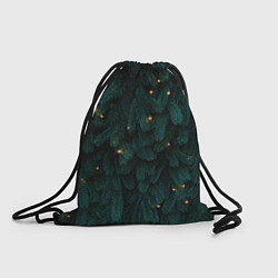 Рюкзак-мешок Ёлка и гирлянды, цвет: 3D-принт