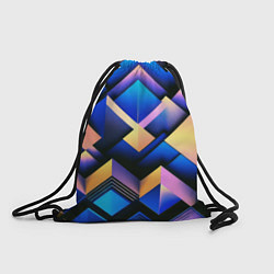 Рюкзак-мешок Неоновые абстрактные горы, цвет: 3D-принт