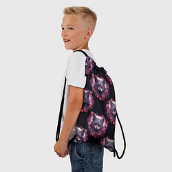 Рюкзак-мешок Паттерн с волками и сердечками, цвет: 3D-принт — фото 2