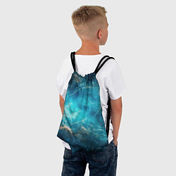 Рюкзак-мешок Голубая небула, цвет: 3D-принт — фото 2