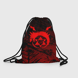 Рюкзак-мешок Красный знак уроборос - Стальной алхимик, цвет: 3D-принт