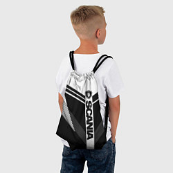 Рюкзак-мешок Scania логотип на абстрактном фоне, цвет: 3D-принт — фото 2