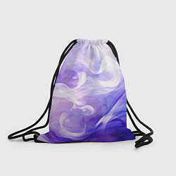 Рюкзак-мешок Белые узоры на абстрактном фиолетовом фоне, цвет: 3D-принт