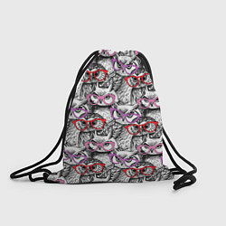 Рюкзак-мешок Совы в розовых очках, цвет: 3D-принт