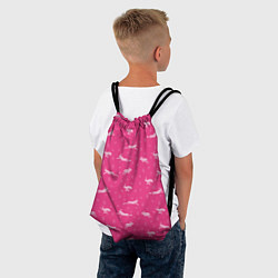 Рюкзак-мешок Розовые зайцы, цвет: 3D-принт — фото 2