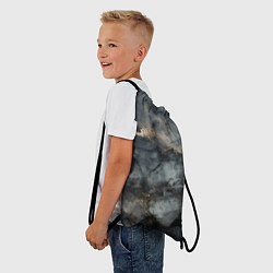 Рюкзак-мешок Темно-серый мрамор, цвет: 3D-принт — фото 2