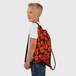 Рюкзак-мешок Полевые цветы маки, цвет: 3D-принт — фото 2
