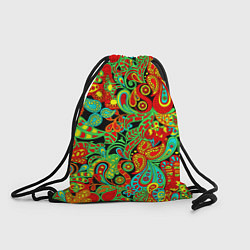 Рюкзак-мешок Индийский этнический орнамент пейсли, цвет: 3D-принт