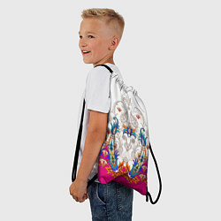 Рюкзак-мешок Цветочный сказочный узор, цвет: 3D-принт — фото 2