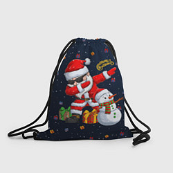 Рюкзак-мешок Санта Клаус и снеговик, цвет: 3D-принт