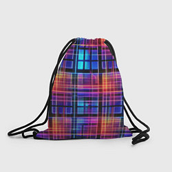 Рюкзак-мешок Неоновый паттерн, цвет: 3D-принт