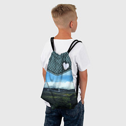 Рюкзак-мешок Облачные сердца, цвет: 3D-принт — фото 2