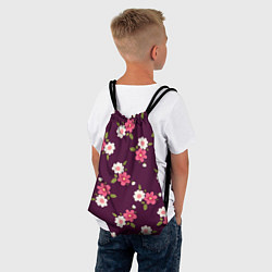 Рюкзак-мешок Цветочный паттерн в розовых оттенках, цвет: 3D-принт — фото 2