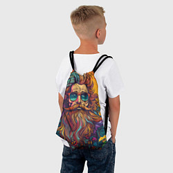 Рюкзак-мешок Стильный хиппи в очках, цвет: 3D-принт — фото 2