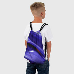Рюкзак-мешок Фиолетовые абстрактные волны, цвет: 3D-принт — фото 2