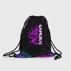 Рюкзак-мешок Неоновый самурай киберпанк, цвет: 3D-принт
